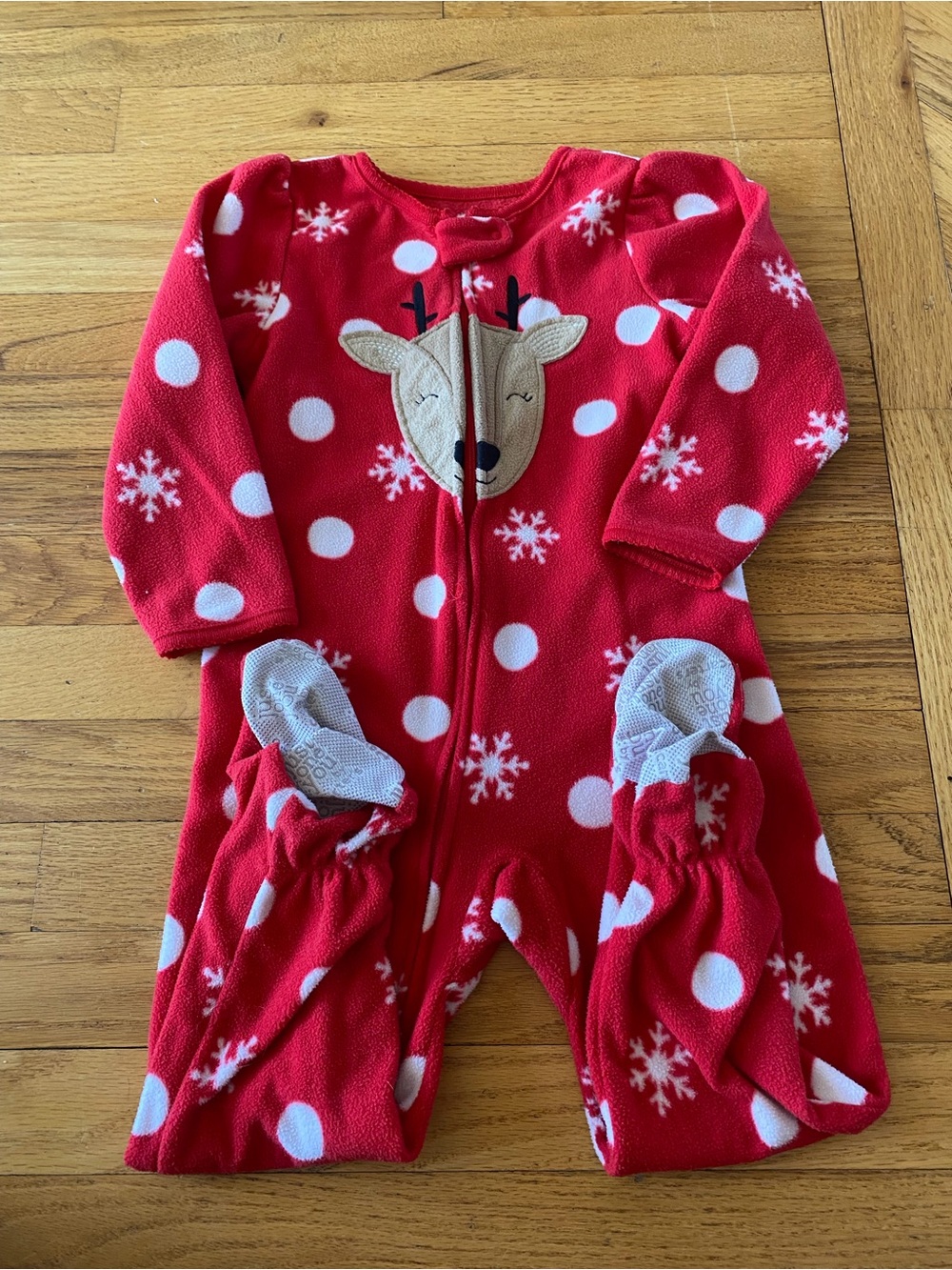 Carter’s Fleece Reindeer Footie Pajamas